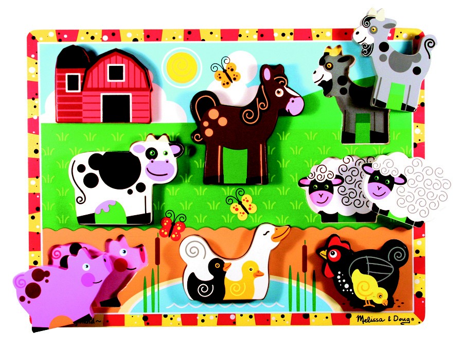 Melissa & Doug Farm Chunky Puzzle 8 Pce