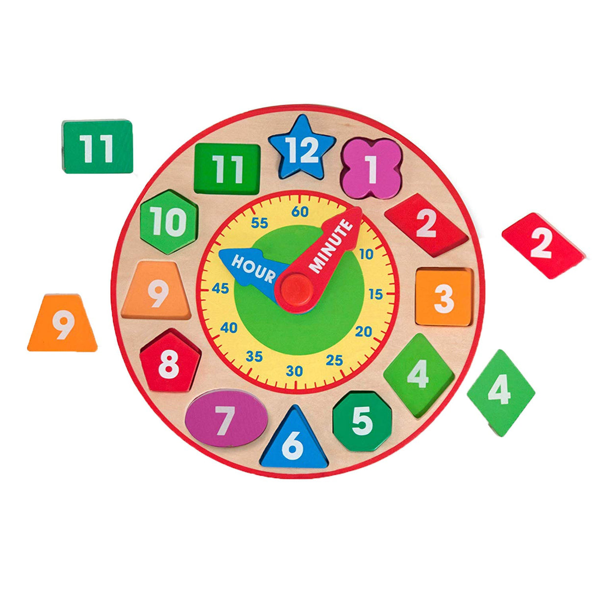 Melissa & Doug Wooden Shape Sorting Clock