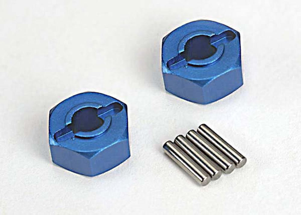 Hobby Rc Traxxas Tra1654x Hex Hubs Blue Alum (2) Slash Replacement Parts