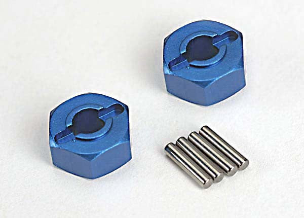 Hobby Rc Traxxas Tra1654x Hex Hubs Blue Alum (2) Slash Replacement Parts