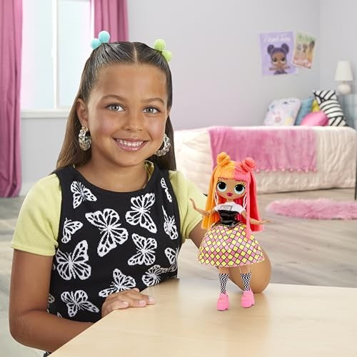 LOL Surprise OMG Neonlicious Fashion Doll with Multiple Surprises Including Transforming Fashions and Fabulous Accessories Kids Gift Ages 4+