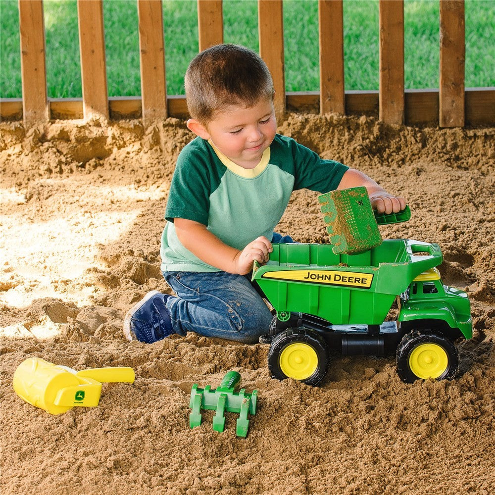 John Deere Dump Truck W/ Garden Tools 38cm
