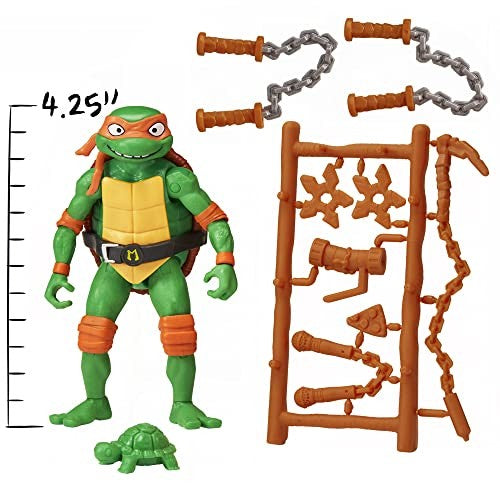 Teenage Mutant Ninja Turtles: Mutant Mayhem 4.25” Michelangelo Basic Action Figure By Playmates Toys