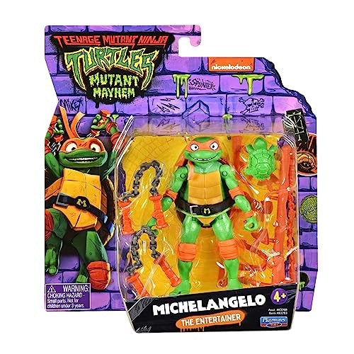 Teenage Mutant Ninja Turtles: Mutant Mayhem 4.25” Michelangelo Basic Action Figure By Playmates Toys