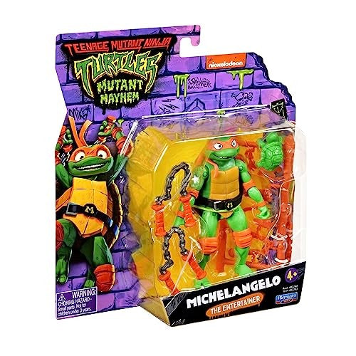 Teenage Mutant Ninja Turtles: Mutant Mayhem 4.25” Michelangelo Basic Action Figure By Playmates Toys