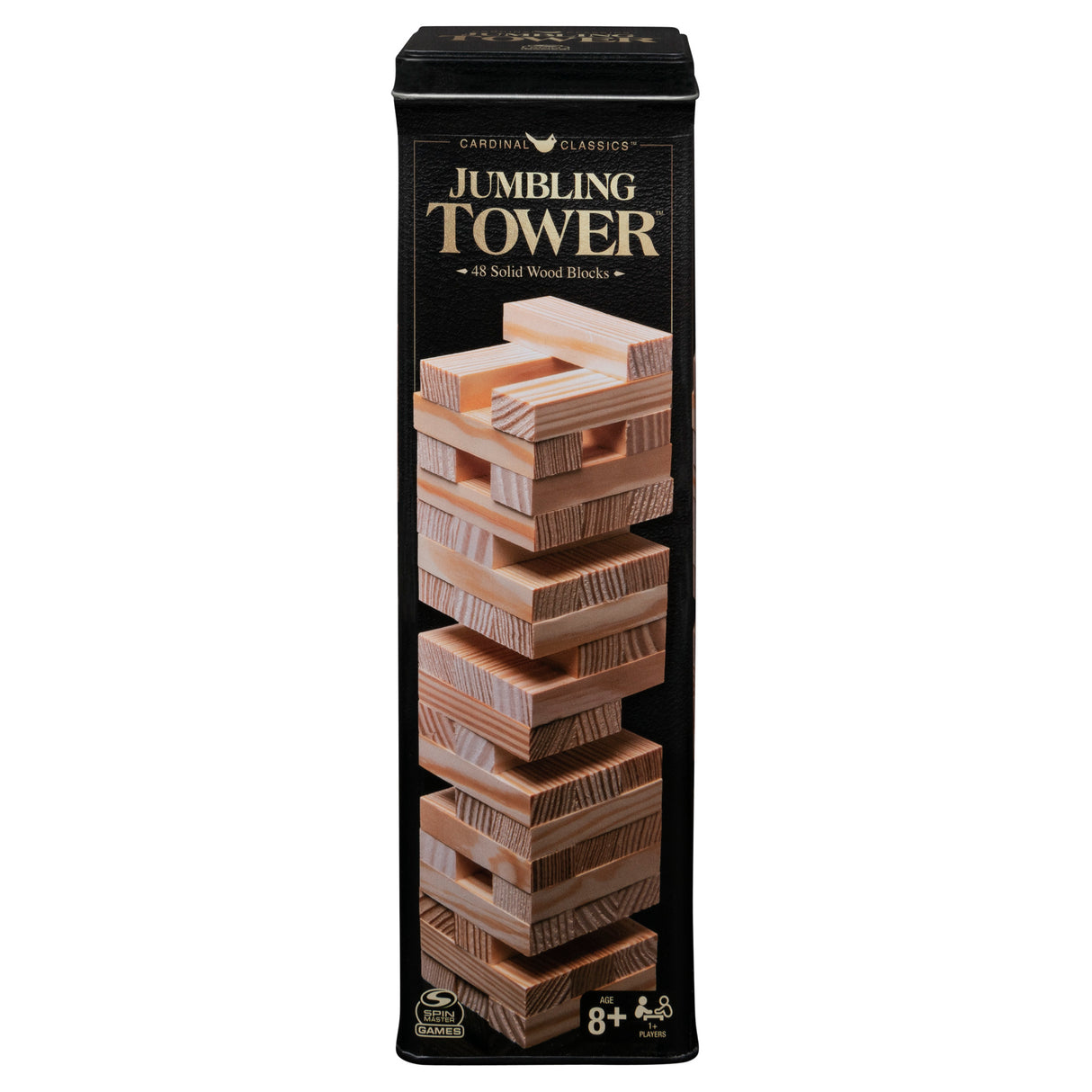 Classic 48pce Wooden Tumbling Tower In Tin