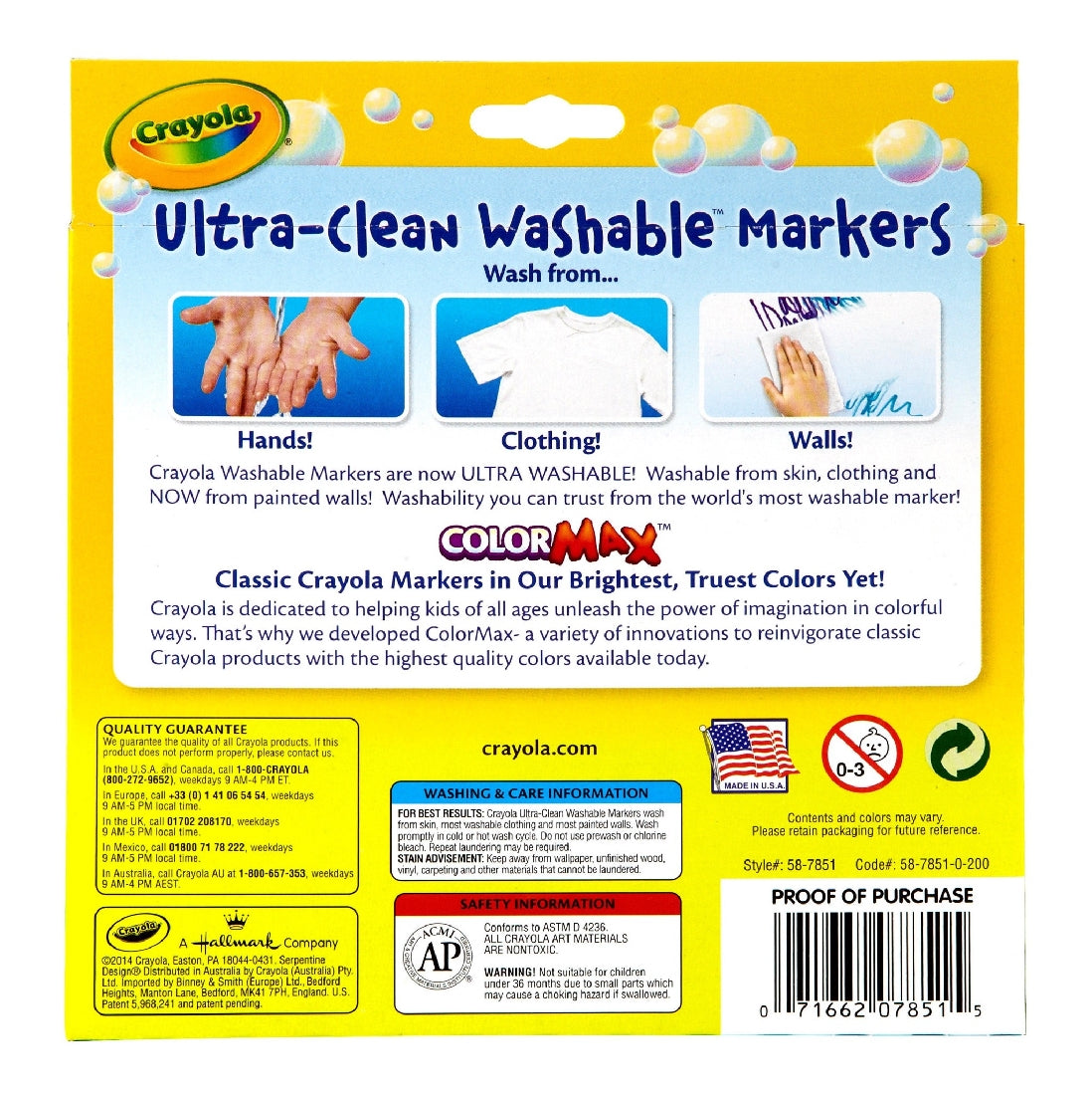 Crayola Classic 10pk Ultra Clean Markers
