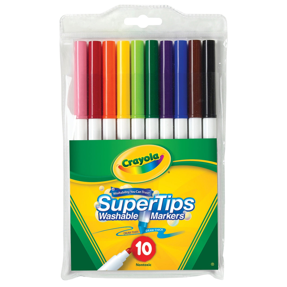 Crayola Super Tip Washable Marker, Assorted, 10Pk