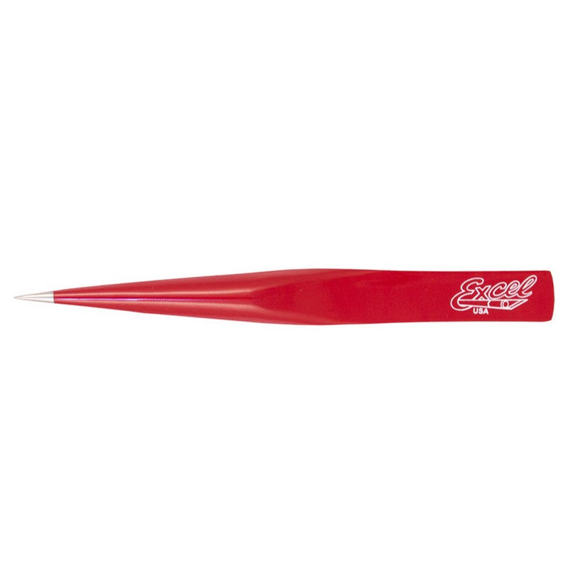EXCEL ULTRA FINE POINT TWEEZERS HOLLOW - RED