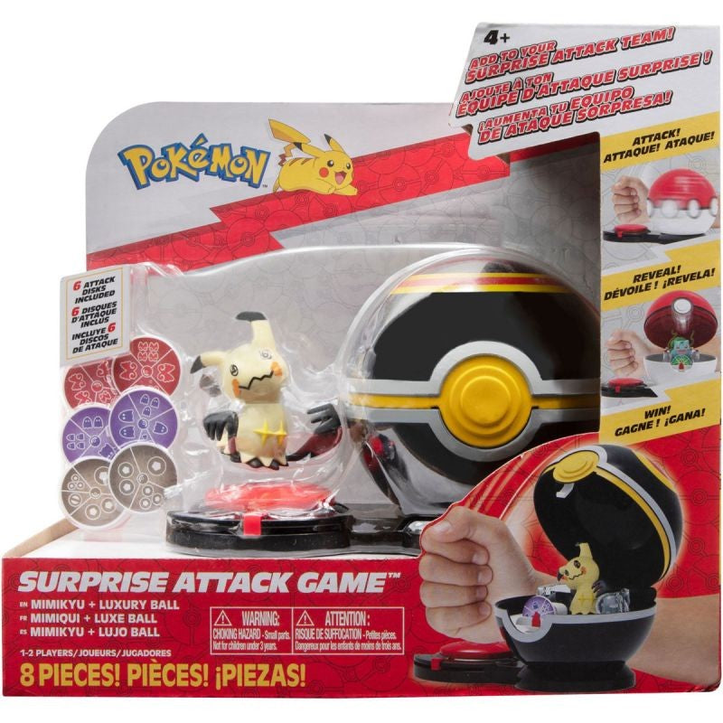 Pokemon Surprise Attack Game Single Pack - Mimikyu + Luxury Ball