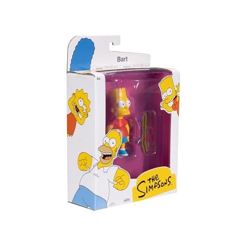 The Simpsons 5 Inch Bart Simpson Action Figure with Skateboard Accessory for Child Ages 4+