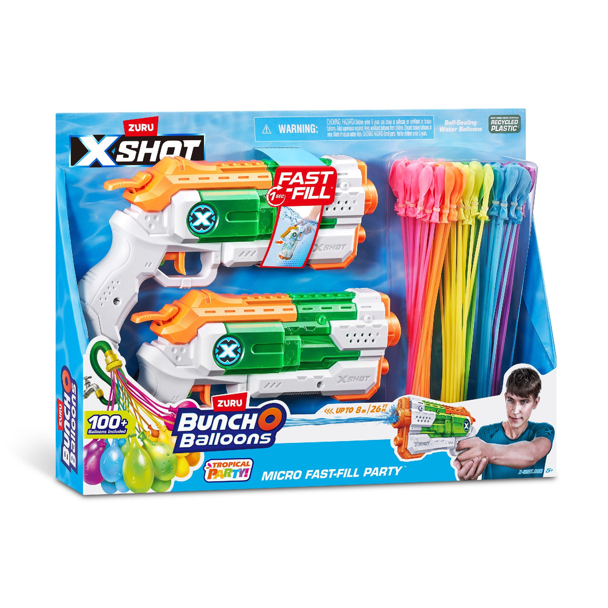 Zuru Xshot Fast Fill Micro 2 Pack With 3pk Bunch O Balloons