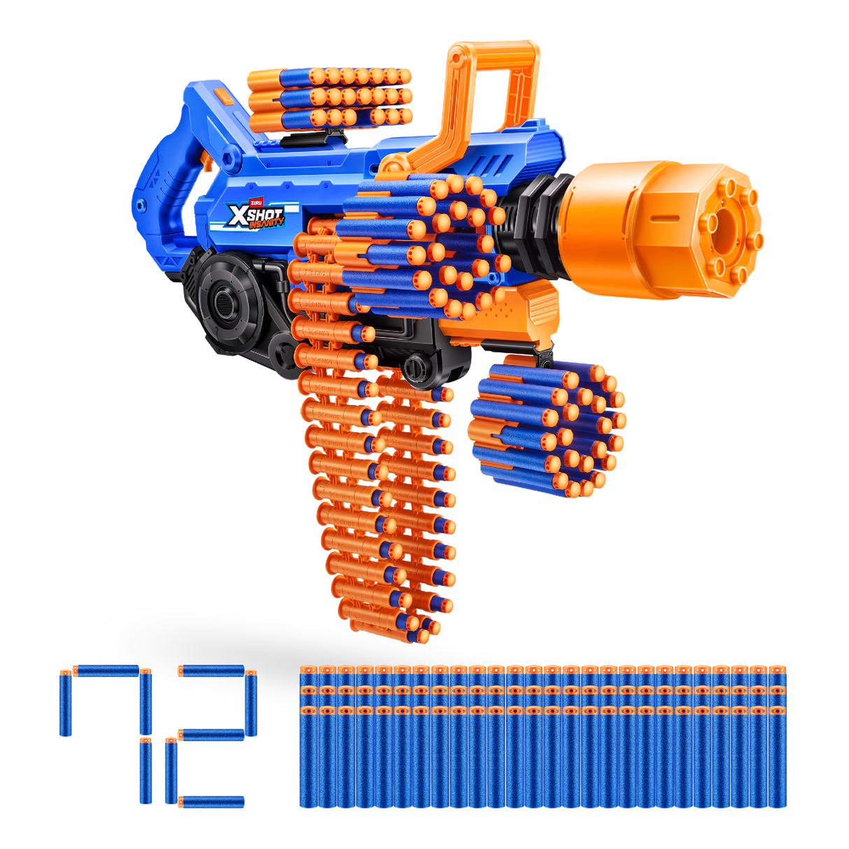 Zuru XSHOT Insanity Motorised Smoking Barrel with 72 Darts