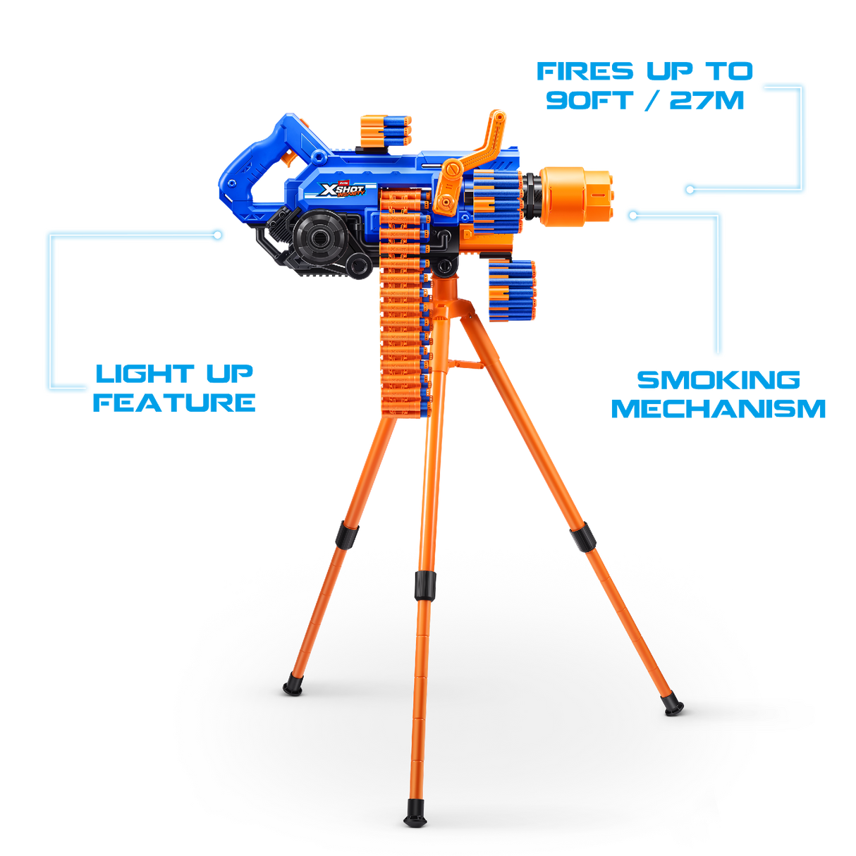 Zuru XSHOT Insanity Motorised Smoking Barrel with 72 Darts