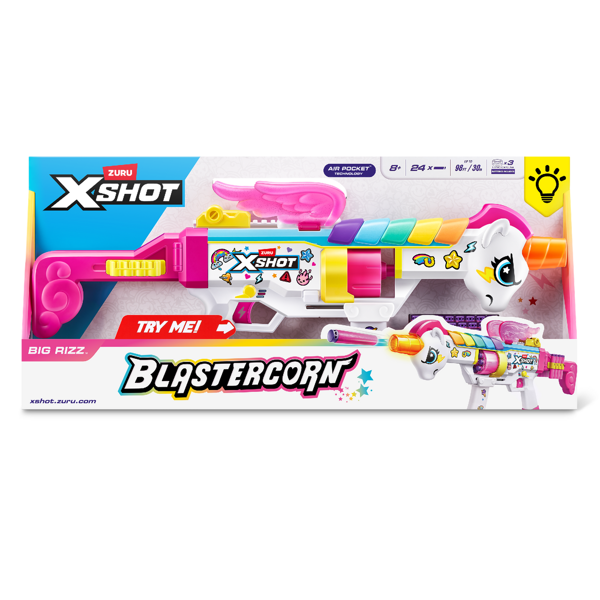 Zuru XSHOT Blastercorn Rizz Master with 24 Darts