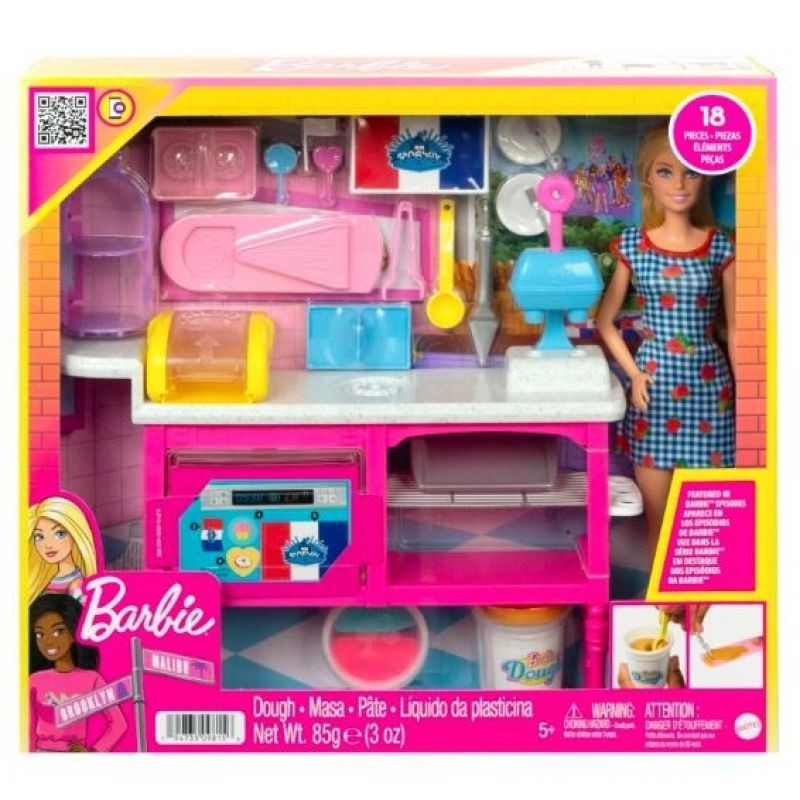 Barbie It Takes Two Pastry Café Playset With Blonde Malibu