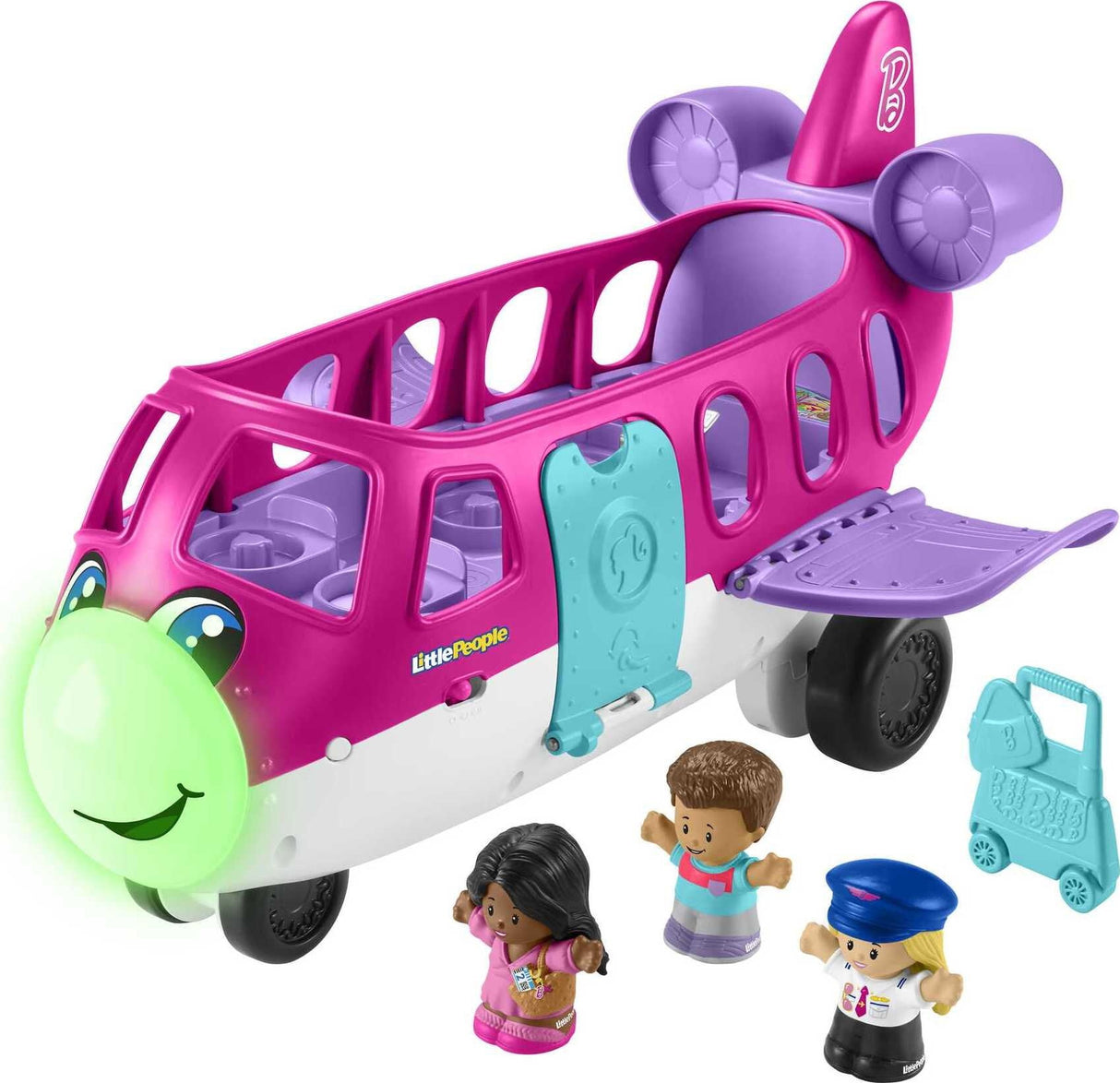 Little People Barbie Toy Airplane with Lights Music and 3 Figures  Little Dream Plane