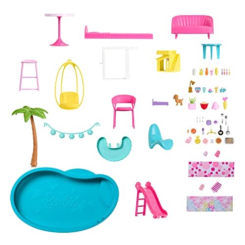Barbie Dreamhouse Pool Party Doll House And Playset With 75+ Pieces 45 In