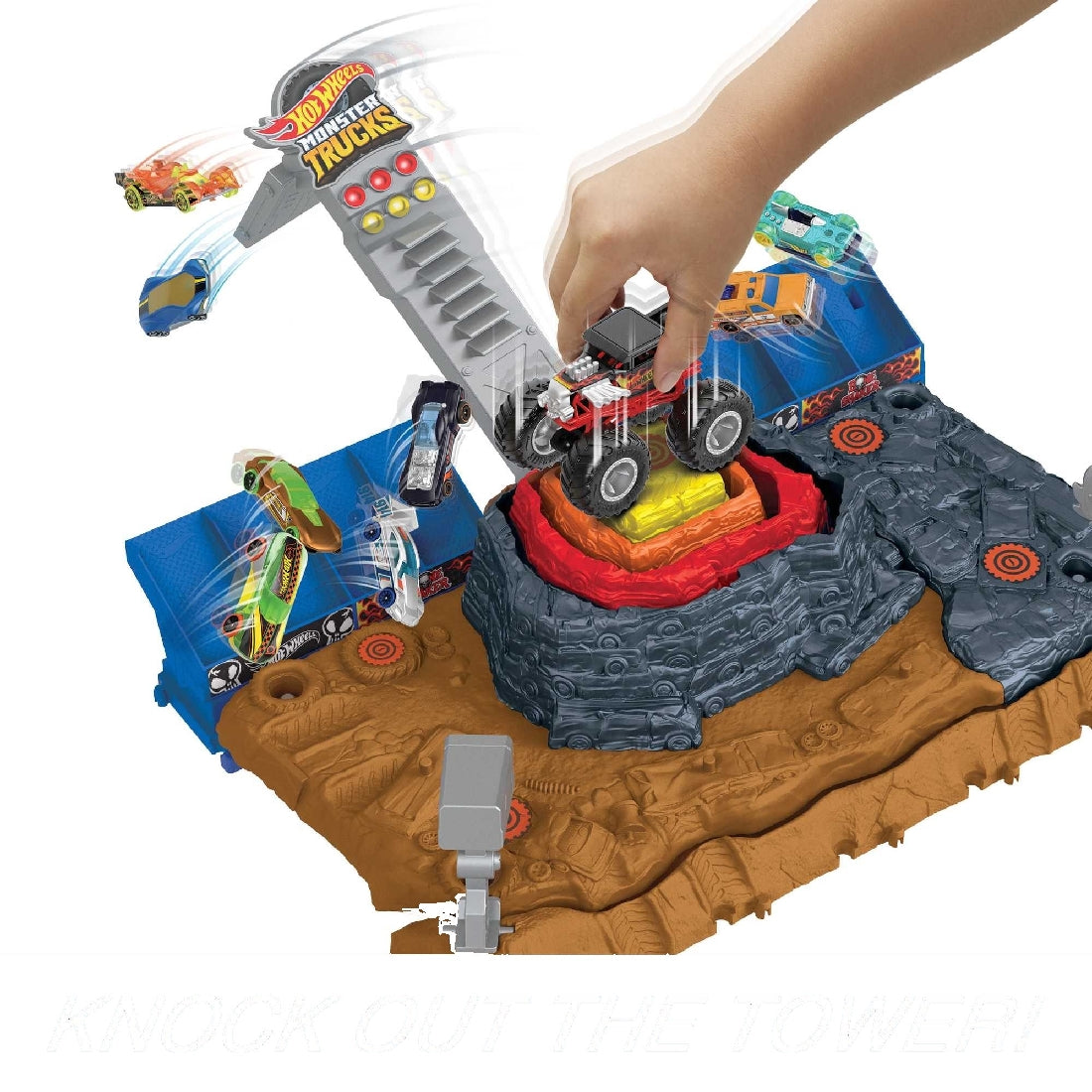 Hot Wheels Monster Trucks Arena Smashers Bone Shaker’s Ultimate Crush Yard