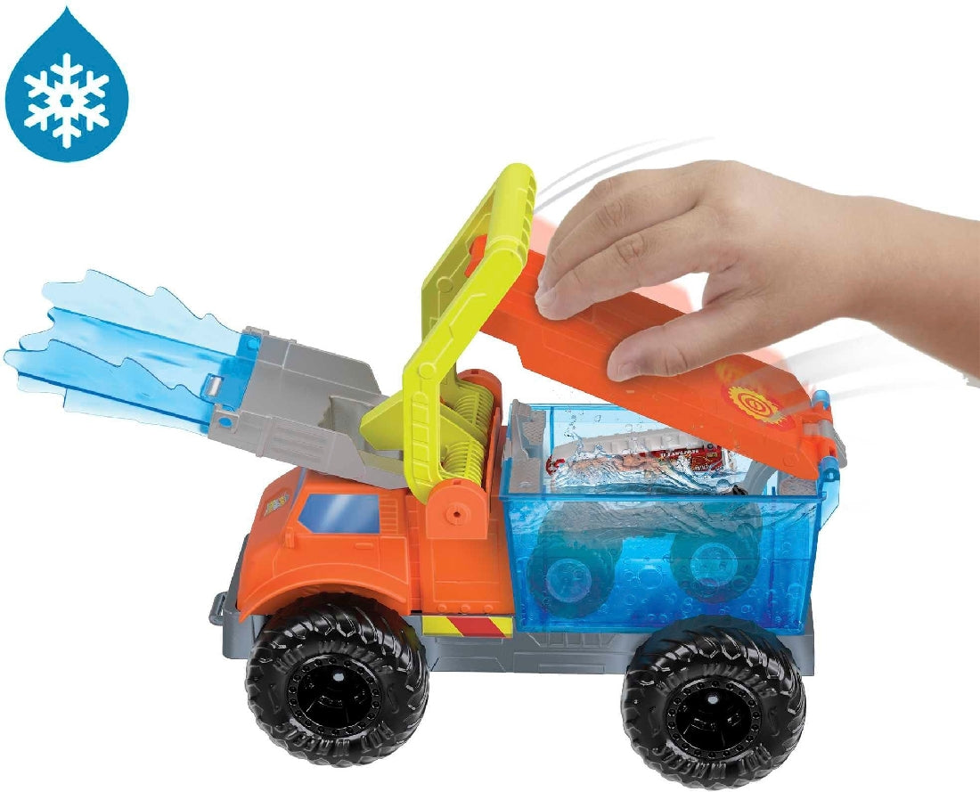 Hot Wheels Monster Truck 5 Alarm Color Shifter Water Blast Playset