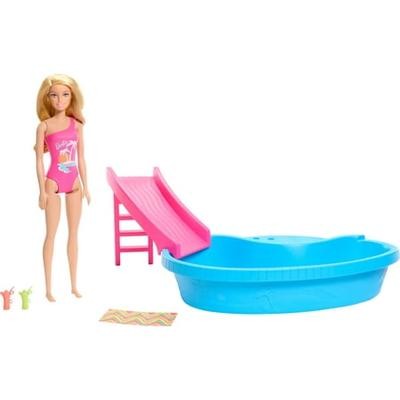 Barbie Pool Playset And Doll With Blonde Hair