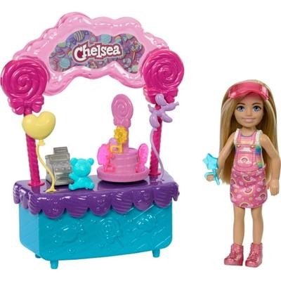 Barbie Chelsea Doll & Lollipop Stand 10-Piece Toy Playset with Accessories