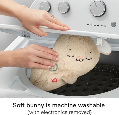 Fisher-Price Soothe Settle Bunny Plush Baby Toy Customizable Sound Machine with Motion - Multi-Color
