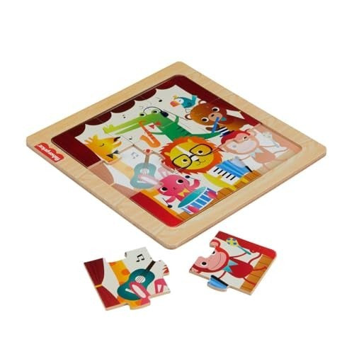Fisher-price Wooden Jigsaw Puzzle Ast - Musical Animals