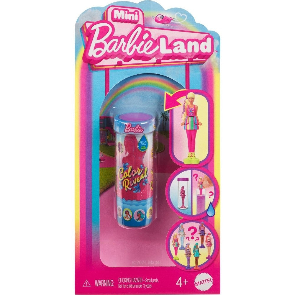 Barbie Mini BarbieLand Color Reveal Dolls 1.5-inch Doll with Surprise Water Reveal (Styles May Vary)