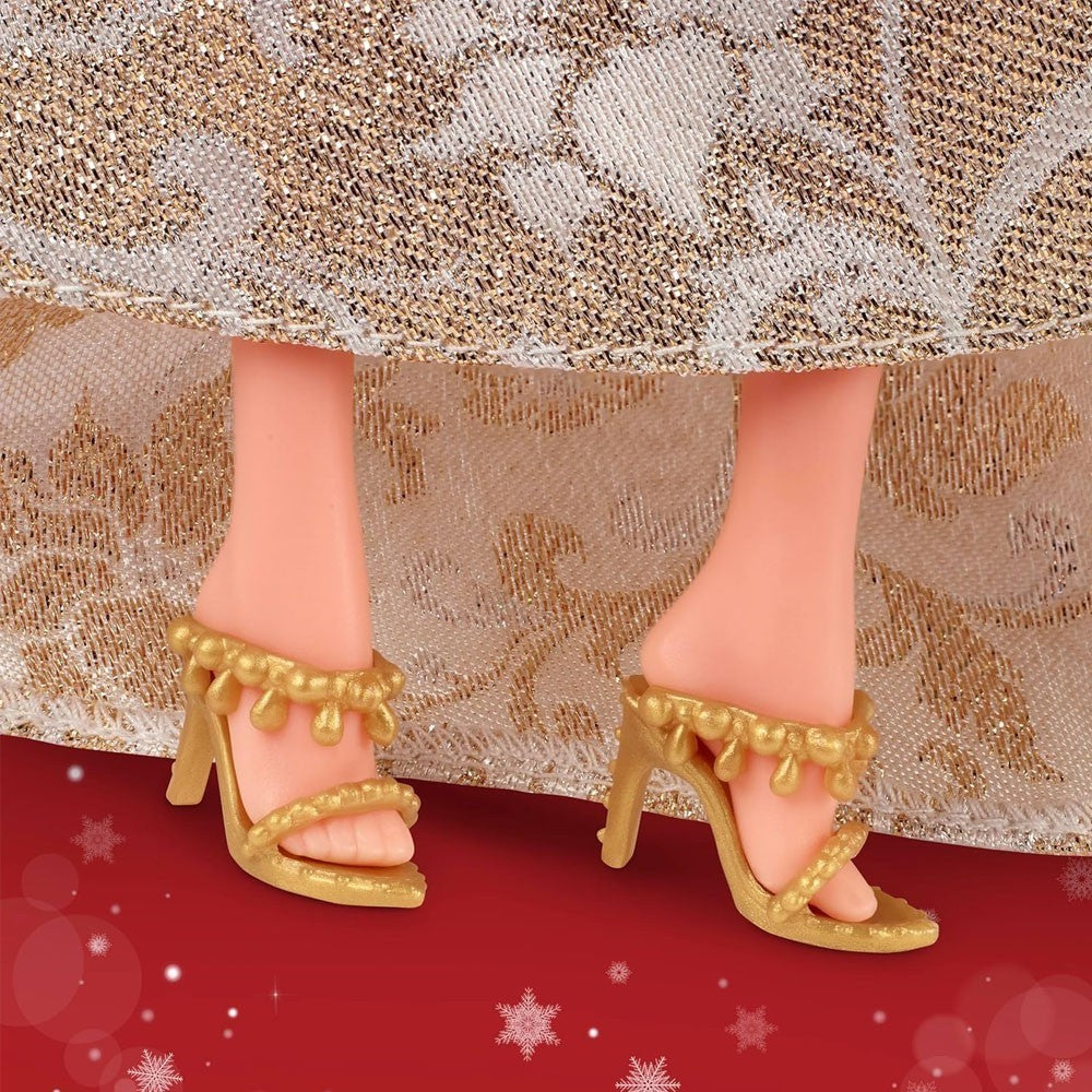 Barbie Signature 2025 Holiday Barbie Fashion Doll, Seasonal Collector, Blonde with Silver & Gold Gown