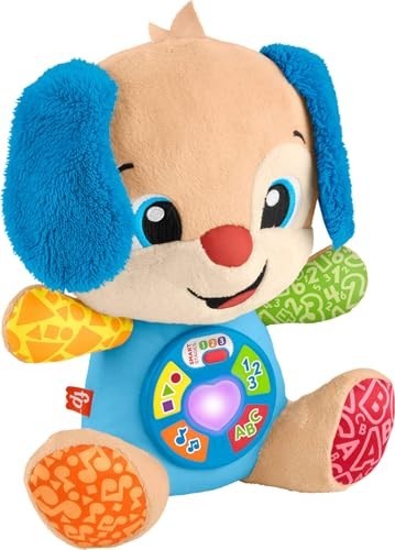 Fisher-price Baby Toy Laugh & Learn Smart Stages Puppy Musical Plush With Lights & Learning Songs For Infants Ages 6+ Months