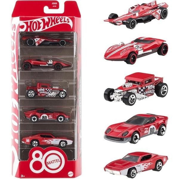 Hot Wheels Mattel 80th Core Die-Cast 5 Pack