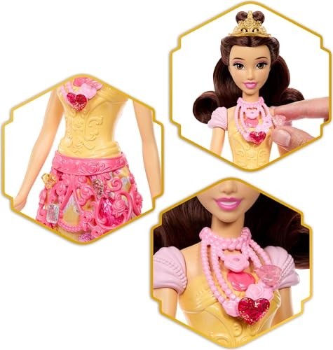 Disney Princess Reveal Belle Fashion Doll & Accessories With 8 Surprises
