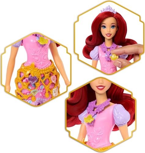 Disney Princess Reveal Ariel Fashion Doll & Accessories With 8 Surprises