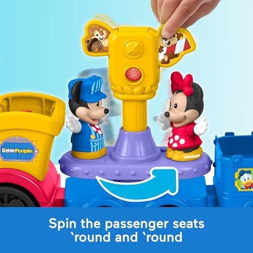 Fisher-Price Little People Disney Jr Mickey & Minnie Musical Train Toddler Toy With 2 Figures