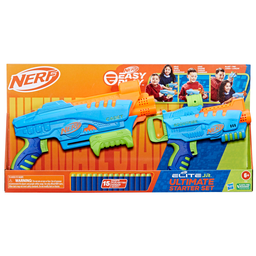 Nerf Elite Junior Ultimate Starter Set With 2 Kids Toy Blasters And 15 Darts