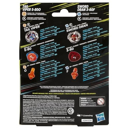 Beyblade X Duel Pack - Sword Dran & Tail Viper