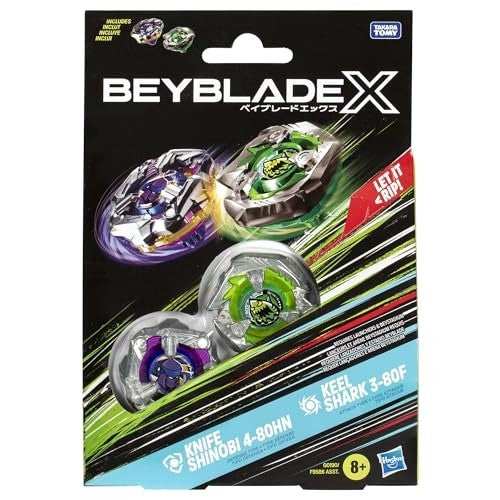 BEYBLADE X DUEL PACK - KEEL SHARK & KNIFE SHINOBI