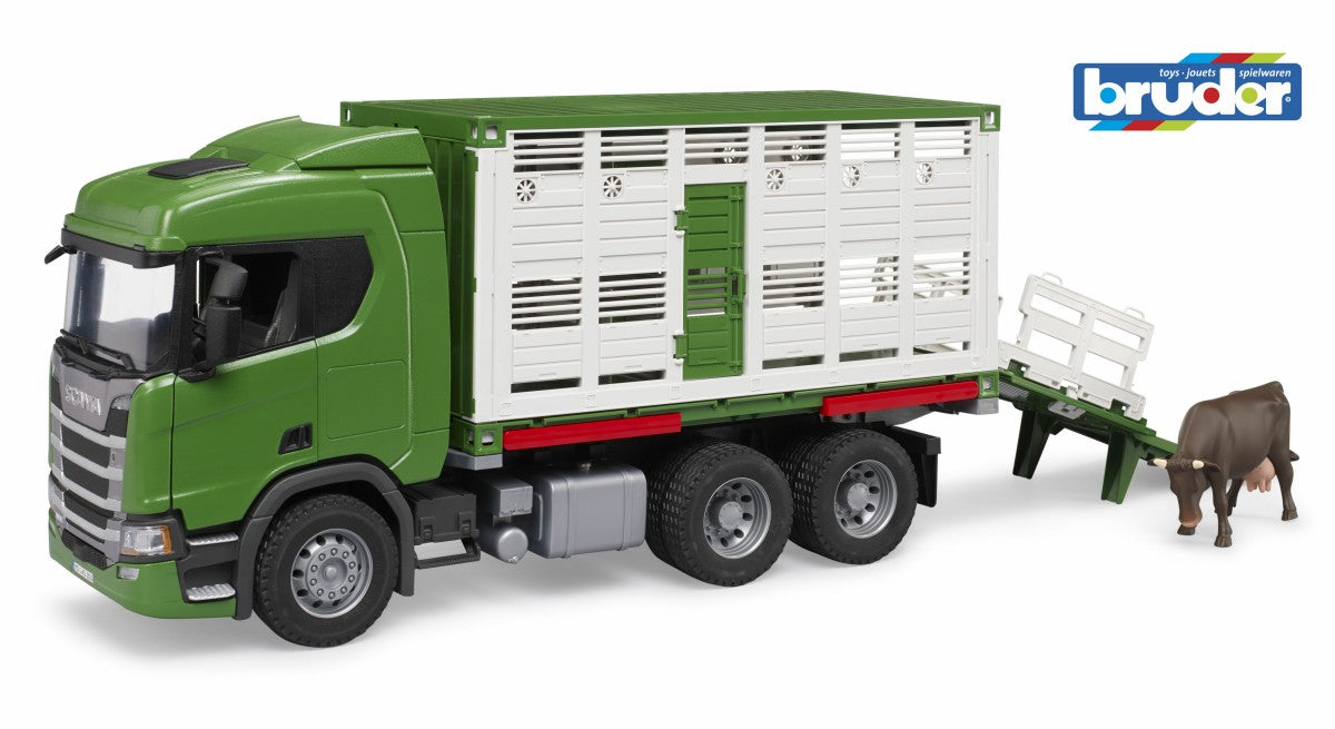Bruder - Scania Super 560r Cattle Transporter With Cow