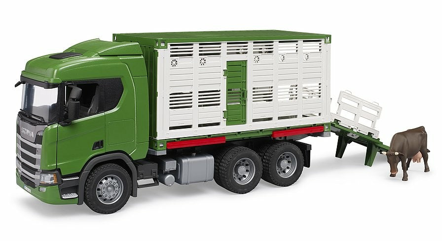 Bruder - Scania Super 560r Cattle Transporter With Cow
