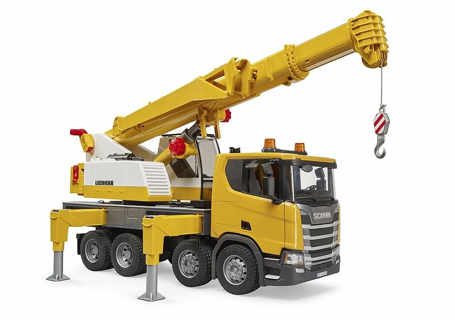 Bruder 1/16 Scania Super 560R Liebherr Crane Truck W/ LIGHTS & SOUNDS