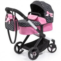 BAYER DOLL PRAM XEO COMPACT BLACK & PINK