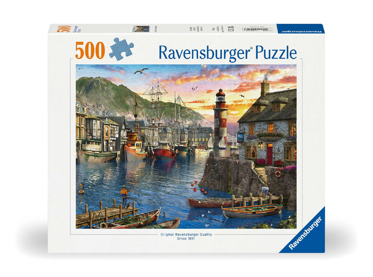 Ravensburger Sunrise At The Port 500 Piece