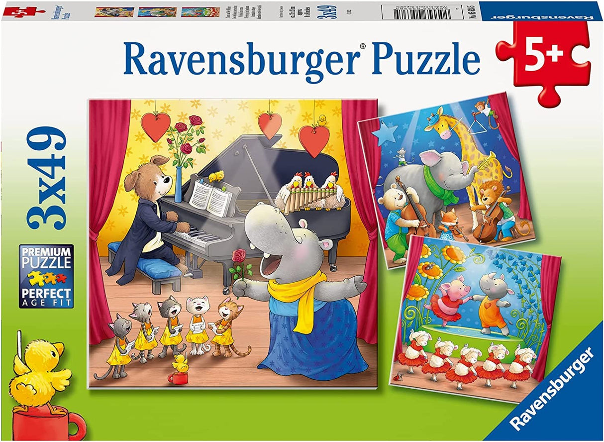 Ravensburger Animals On Stage 3x49 Piece