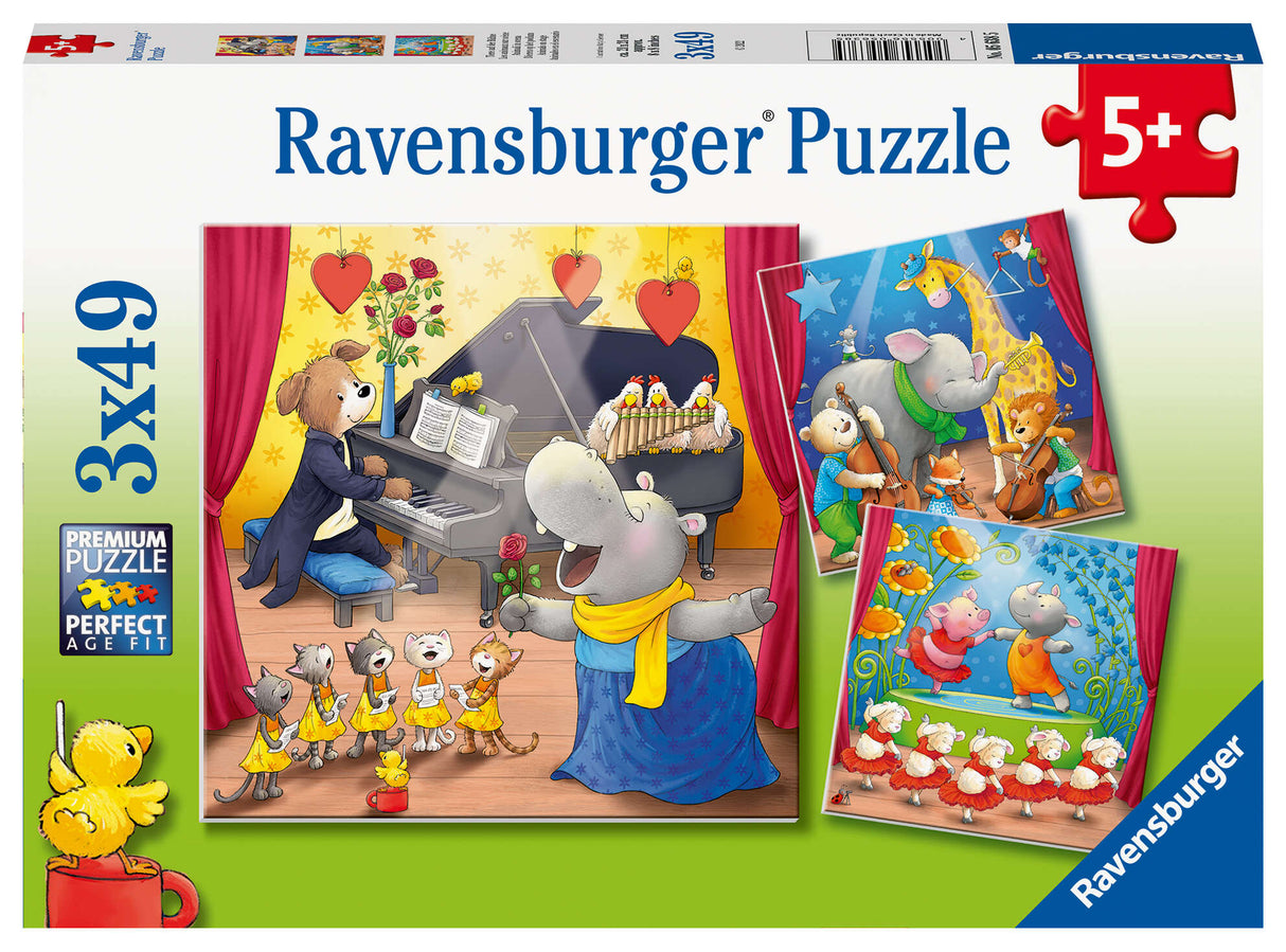 Ravensburger Animals On Stage 3x49 Piece