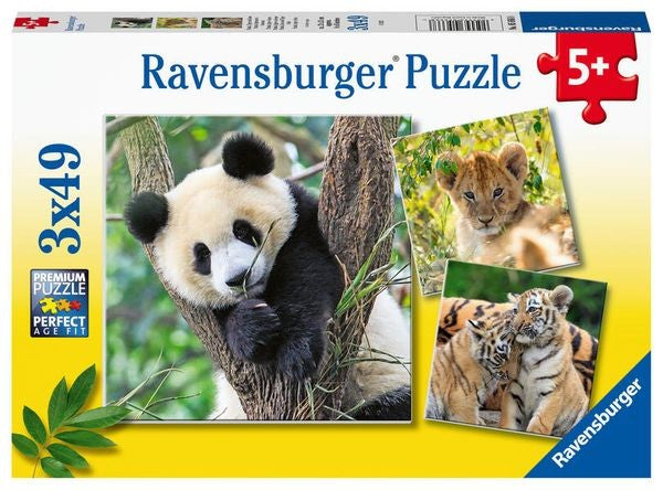 Ravensburger Panda Lion & Tiger 3x49 Piece