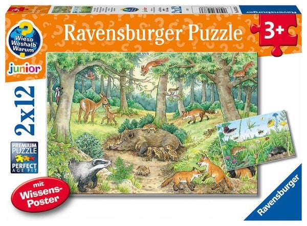 Ravensburger Animals in the Forest and on the Meadow 2 X 12