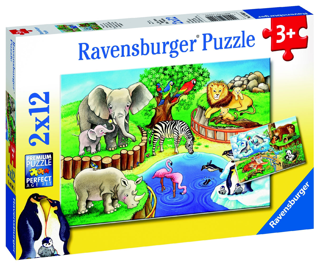 RBURG - ANIMALS IN THE ZOO PUZZLE 2 X 12PC