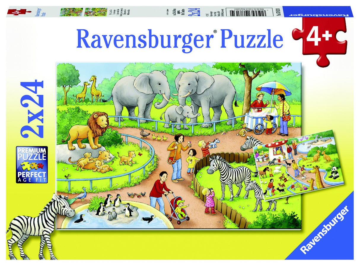 RBURG - A DAY AT THE ZOO 2x24 PC PUZZLE