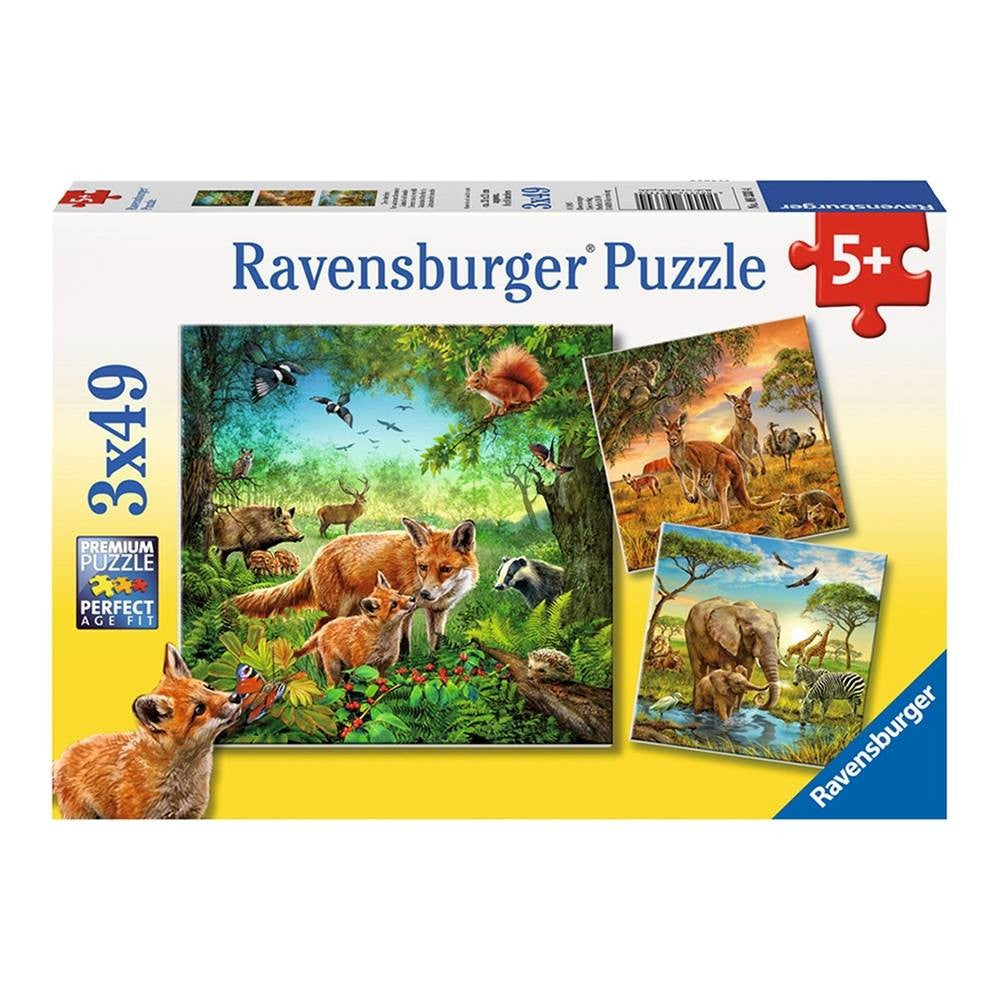 Ravensburger Animals Of The Earth 3x49 Piece